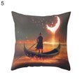 thumbnail image 2 of Zeus Fancy Sun Moon Star Music Pattern Pillow Cover Cushion Case Couch Car Bed Decor, 2 of 7