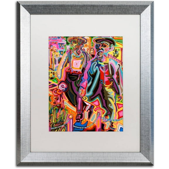 Trademark Fine Art "Thugs" Canvas Art by Josh Byer, White Matte, Silver Frame