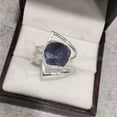 thumbnail image 6 of Natural Tanzanite Ring, Rough Tanzanite Gemstone Ring, December Birthstone, Dual Band, 925 Sterling Silver, Womens Ring, Christmas, Thanksgiving, Handmade, Statement Jewelry, Rough Gemstone Jewelry, 6 of 6