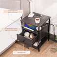 thumbnail image 4 of Table de Chevet avec Tiroirs, Station de Recharge et Ports USB, 4 of 5