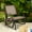 Brown, variant on Costway Outdoor Single Swing Glider Rocking Chair Fabric Armrest Garden Porch Backyard Grey