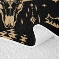 thumbnail image 5 of Homewish Black Brown Aztec Twin Quilt Set,Tribal Symbol Mysterious Aztec Twin Coverlet Set For Adults,2pcs, 5 of 7