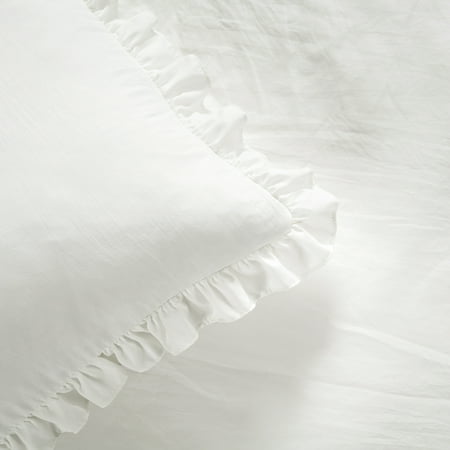 Full 3pc Allison Ruffle Skirt Bedspread Set White - Lush Décor