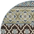 thumbnail image 4 of SAFAVIEH Veranda Dogon Southwestern Indoor/Outdoor Area Rug, 6'7" x 6'7" Round, Chocolate/Blue, 4 of 6