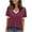 AB-Red, variant on Summer Savings! JURANMO Womens Short Sleeve T-Shirts Summer Casual Soft Tunic Tops Cotton Basic V Neck Tees Fashion Outfits Beige XL