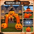 thumbnail image 6 of Sewinfla 10FT Halloween Inflatable Pumpkin Archway Decorations with Built-in LEDs Halloween Blow up Arch with Built-in Blower. Easy setup, Ideal for Indoor, Outdoor, Yard, and Lawn Decor., 6 of 11