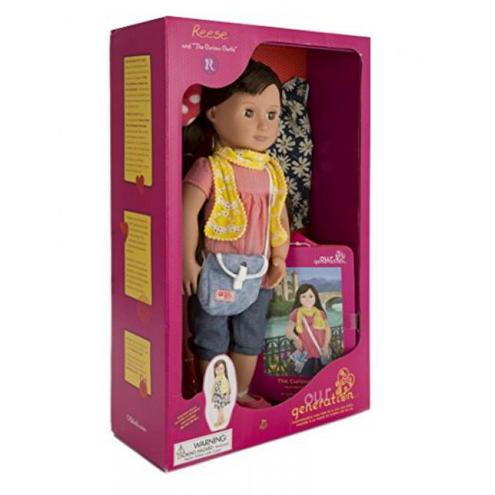 Our Generation Deluxe Poseable Reese Doll with Travel Accessories and 2