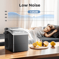 thumbnail image 6 of Ice Makers Machine 6 Mins 9 Bullet Ice, 26 Lbs/24 Hrs, Bullet Ice Maker with Self Cleaning Function, Portable Ice Maker for Home Kitchen Party, Black, 6 of 9