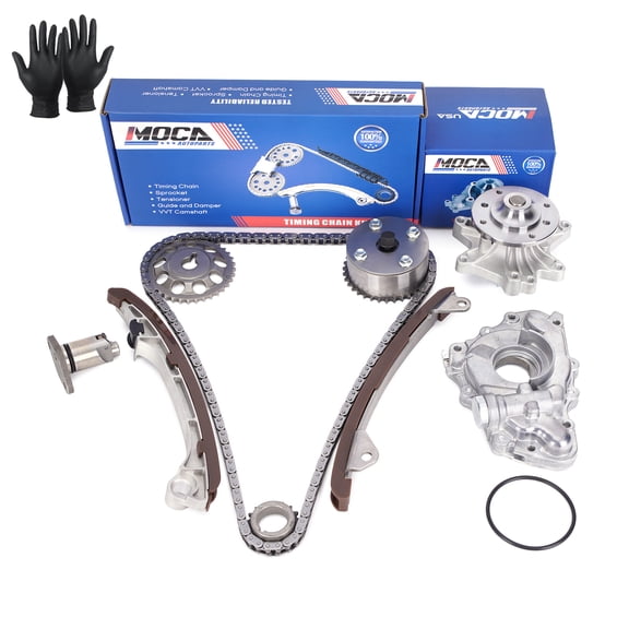 MOCA AUTOPARTS Timing Chain Kit with Oil Water Pump Fit for 2000-2005 Toyota Celica 1.8L & 2003-2006 Toyota MATRIX 1.8L & 2003-2006 Pontiac Vibe 1.8L