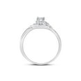 thumbnail image 3 of 10kt White Gold Womens Round Diamond Solitaire Promise Ring 1/10 Cttw, 3 of 4