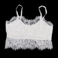 thumbnail image 4 of Bralette de encaje floral con tiras Sujetador De Encaje Floral Bralette Sujetador Sin Aros Crop Top Bustier Sujetador Chaleco Blanco (Sin Almohadilla) Blanco (sin almohadilla) Magideal Bralette de encaje floral con tiras, 4 of 7