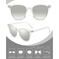 thumbnail image 3 of Gafas de sol Myiaur polarizadas cuadradas con espejo para mujer, 3 of 7