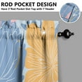 thumbnail image 5 of Blue and Yellow Block Flowers 3-Piece Kitchen Curtains Set Kitchen Curtains Sets with Valance for Windows Rod Pocket Machine Washable Kitchen Decor(54"x18"+2x27.5"x24"), 5 of 6