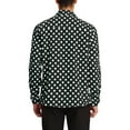 thumbnail image 3 of Unique Bargains Men's Polka Dots Print Dress Shirt Long Sleeves Casual Shirts S Black, 3 of 6