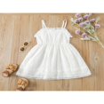 thumbnail image 3 of Robe en Dentelle Florale Sans Manches Couleur Unie Bretelles Spaghetti Robe TuTu Blanche Robe de Princesse, 3 of 10