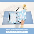 thumbnail image 5 of Cute Clouds Pattern 9.8x7.1in Water Resistant Binder Pouch, 3-Ring Compatible, Transparent Front, 5 of 6