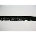 thumbnail image 1 of Lily 0.5" Black Elastic Ruffle Beaded Fringe Glass Bugle Beads Beautiful Trim, 1 of 1