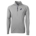 thumbnail image 2 of Men's Cutter & Buck  Gray Reno Aces Adapt Eco Knit Stretch Recycled Big & Tall Quarter-Zip Pullover Top, 2 of 3
