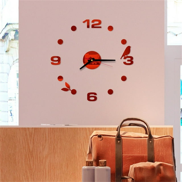 3D DIY Roman Numbers Acrylic Wall Sticker Clock Home Mural Decals 1 Minute Timer Timer for Classroom Digital Timer Clock Extra Large Timer for Kids Silent Timer for Classroom Cow Kitchen Timer That