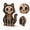 Black Cat, variant on Vintage Halloween Decor for Home, Cartoon Wooden Halloween Tabletop Decorations, Indoor Rustic Wood Ornament Set for Tiered Tray & Shelf Display