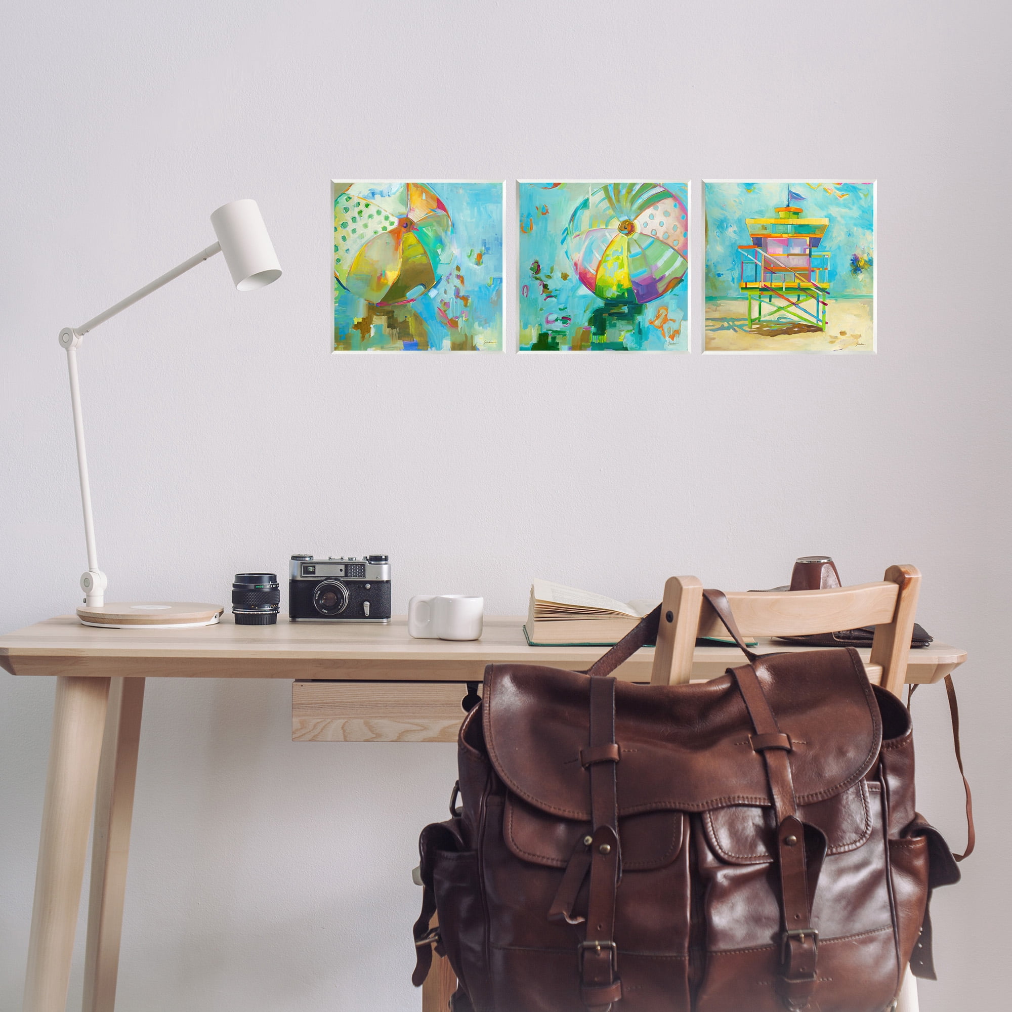 Stupell Industries Abstract Beach Scenes Abstract Painting Unframed Art Print Wall Art, 12 x 12, Set of 3