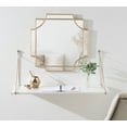 thumbnail image 6 of Kate and Laurel Minuette Glam Square Wall Mirror, 24" x 24", Gold, Elegant Traditional Home Decor With A Boho Charm, 6 of 7