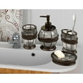thumbnail image 3 of nu steel Resin crackled Ice Bath Accessory Set for Vanity Countertops, 4 piece Luxury ensemble includes soap dish, toothbrush holder, tumbler, soap and lotion pump, Oil rubbed bronze, 3 of 3