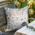 thumbnail image 3 of Throw Pillow Covers, Navy Blue Pumpkins Fall Decorative Throw Pillow Covers 20x20 Inch, Thanksgiving Botanical Leaf Wood Square Linen Pillow Cases for Couch/Living Room/Sofa, 3 of 9