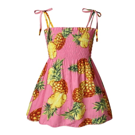 

Dewadbow Toddler Kids Baby Girls Summer Holiday Dress Sleeveless Sundress