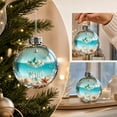 thumbnail image 7 of Ocean Animal Christmas Ornaments, 3.2In Blue Hanging Bauble with Sea Glass Decor, Coastal Beach Themed Decoration with Seashells Starfishes for Christmas Tree Party Gifts, 7 of 7