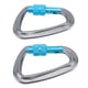 thumbnail image 1 of Caribeaner Resistente, aleación De Aluminio, 2 Piezas, Mosquetón De Escalada Antideslizante, Seguridad Para Acampar, 1 of 7