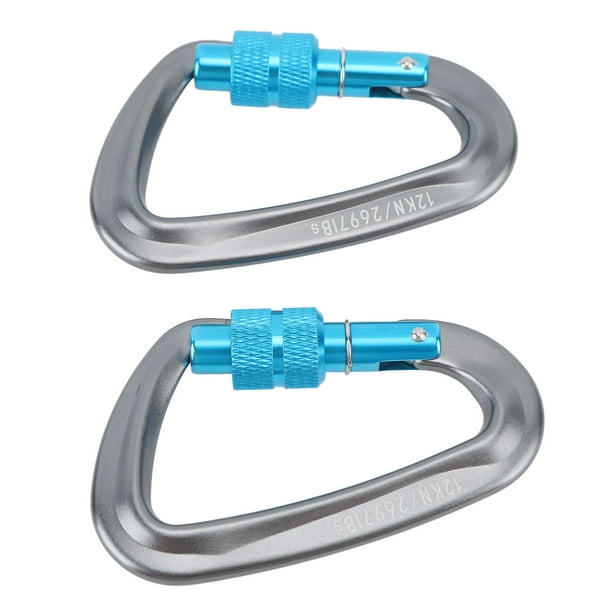 Caribeaner Resistente, aleación De Aluminio, 2 Piezas, Mosquetón De Escalada Antideslizante, Seguridad Para Acampar