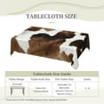 thumbnail image 3 of Cow Print Rectangle Tablecloth Brown White Cowhide Western Farmhouse Style Table Cloth for Kitchen Dining Tablecloths Table Cover Decor for Party Patio 60 x 84 Inch, 3 of 6