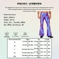 thumbnail image 7 of JanJean Men's Shiny Metallic Fashion Dance Pants Holographic Disco Flared Pants Bell Bottom Trousers Colorful XL, 7 of 7
