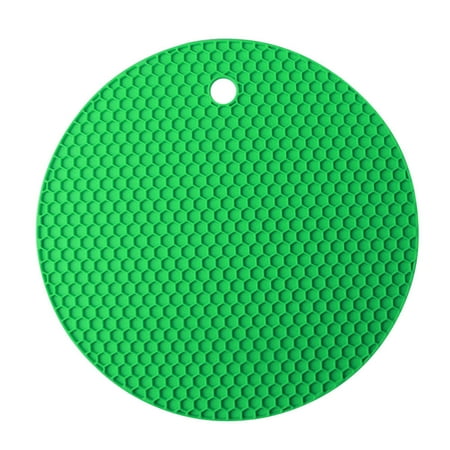 

Silicone Insulation Mat Honeycomb Pot Holder Non-slip Heat-resistant Place Mat for Pot Pan Bowl Cup(Green)