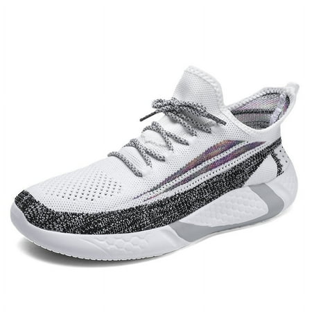 

FAIZE Men s Running Shoes Fashion Sneakers - Lightweight Breathable Flying Knitting Lace Up Mesh Walking Shoes Workout Casual Sports Shoes