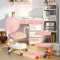 thumbnail image 7 of Children Study Chair with Adjustable Footrest & Flip Arm, Kids Computer Chair , 360-degrees Swivel Mesh Office Chair for Home Bedroom Learning Room, 7 of 7