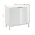 thumbnail image 6 of JERFIT Mid-Century Modern 2 Door Storage Cabinet with Fluted Fronts, White Accent Console Cabinet for Entryway, Dining Room & Living Room, 6 of 6