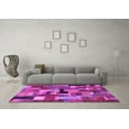 thumbnail image 3 of Ahgly Company Indoor Round Patchwork Pink Transitional Area Rugs, 4' Round, 3 of 4