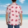 thumbnail image 4 of Pofeuu Cute Pig Nose Print Hawaiian Shirt for Men Sleeves Casual Button Down Summer Beach Dress Shirts T-Shirts,Large, 4 of 7