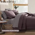 thumbnail image 6 of Amberspace 7-piece Bed in a Bag Comforter Set with Sheets,Deep Purple,Full, 6 of 7