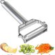 thumbnail image 1 of Stainless Steel Multi-function Vegetable Peeler, Julienne Cutter Slicer Scraper Potato Peelers Fruit Peeler - J, 1 of 5