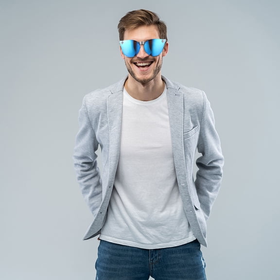 FOMIYES 1Pc Stylish Eyeglasses Blue Durable Frame Lightweight Sunglasses for Travel