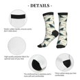 thumbnail image 6 of Crew Socks for Women Men, Cartoon Wavy Shark Fin  Moisture Running Athletic Football Striped Socks Cushion Tube Socks, 6 of 7