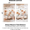 thumbnail image 6 of Orange Floral Window Curtains for Bedroom 42 x 63 Inch Rod Pocket Bird Flower Spring Retro Vintage Summer White Daisy Cottagecore Terracotta Living Room Treatment Set of 2 Curtain Panels Drapes, 6 of 6