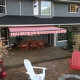 thumbnail image 5 of ALEKO 13' x 10' Manual Retractable Red White Patio Awning Sunshade, 5 of 8
