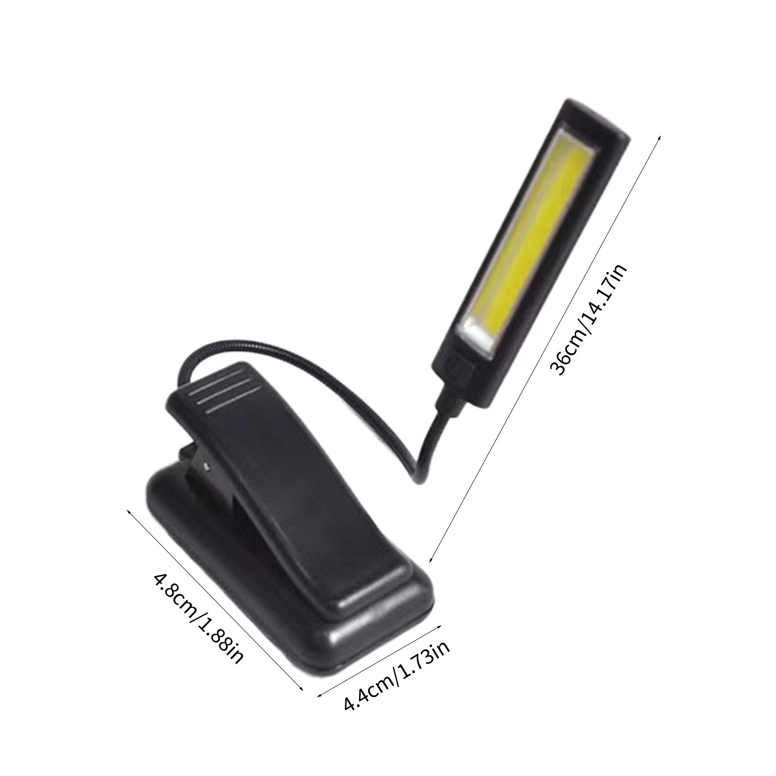 Lampe Livre LED Rechargeable - Éclairage Lecture Nuit - 3 Couleurs - Intensité Variable - Clip Transparent