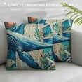thumbnail image 3 of Qinduosi Sea Theme Decorative Square Pillow Cover Cushion Cover nch Pillow , Pack Nautical Pillow Covers (Sea Turtle), 3 of 5