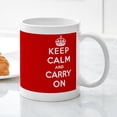 thumbnail image 3 of CafePress - Keep Calm And Carry On Mug - 11 oz Ceramic Mug - Novelty Coffee Tea Cup, 3 of 4