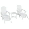 thumbnail image 5 of Polytrends  Laguna Hdpe All Weather Outdoor Patio Foldable Adirondack Chairs Conversation Set (5-Piece Set) White, 5 of 5